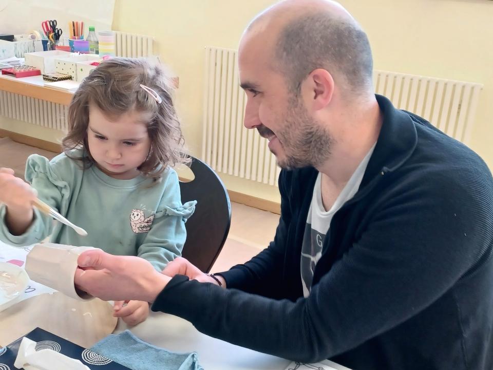 Bemalen von Rohkeramik