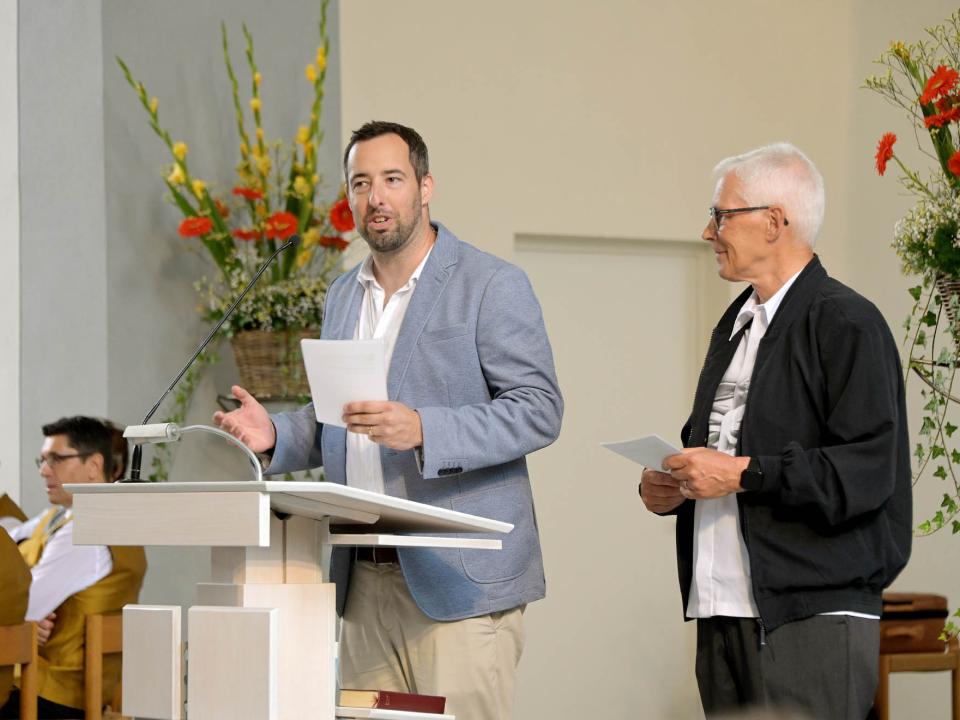 Kirchenpräsidente A.Capt und H.Stolz