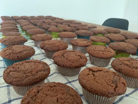 Frisch gebackene Schokoladenmuffins