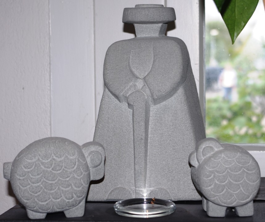 Stein-Skulptur Hirte