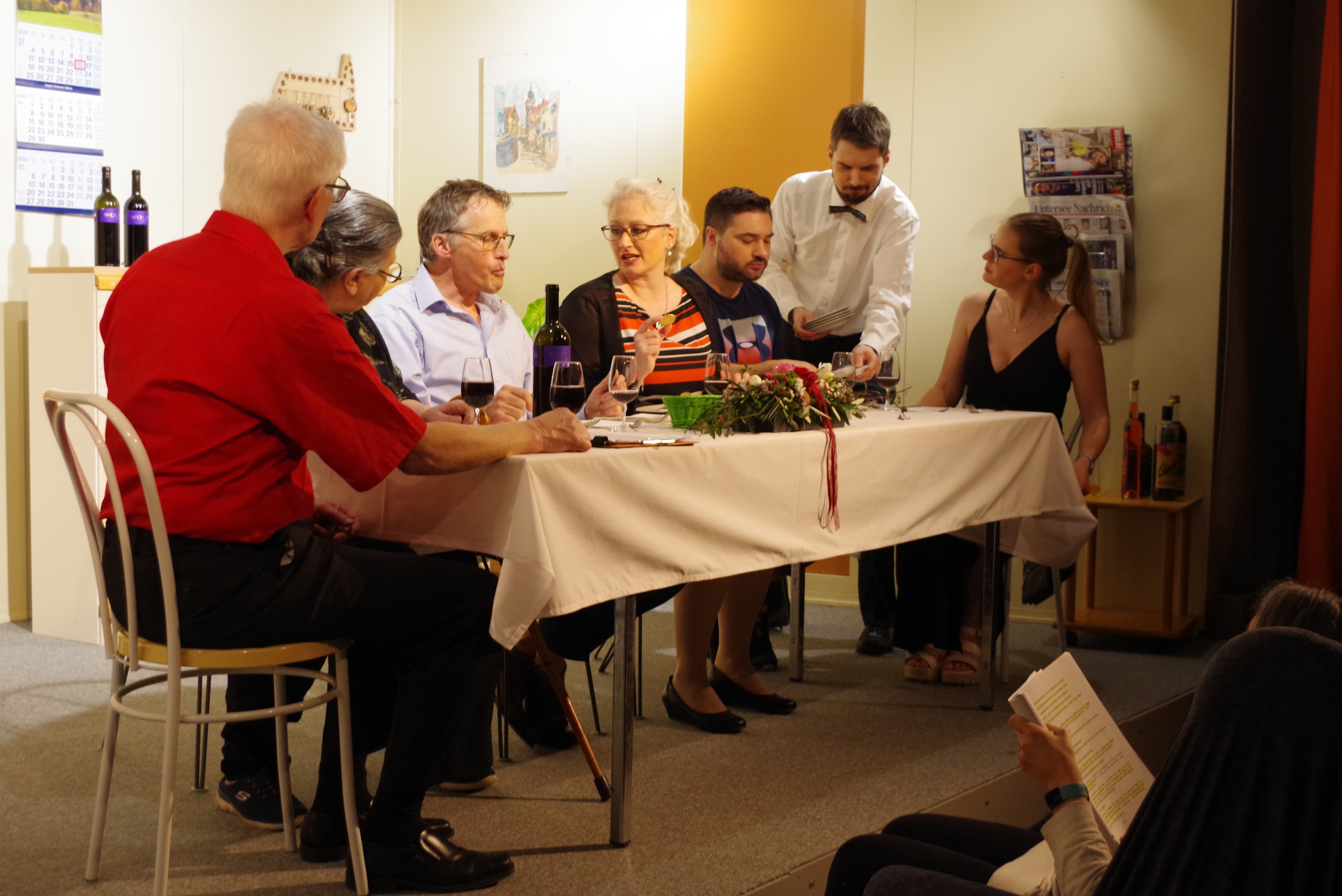 Beim Essen in der Pension